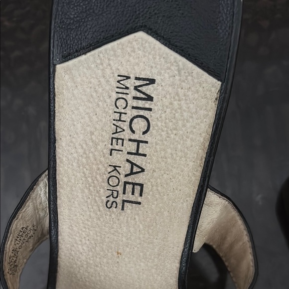 Michael Kors Black and Gold Sandals - Picture 2 of 3